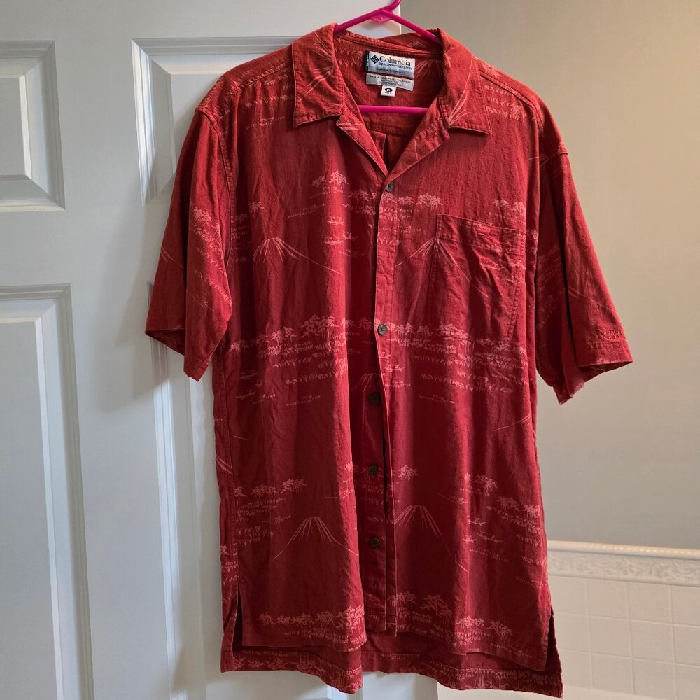Columbia silk/cotton blend men's shirt, size XL